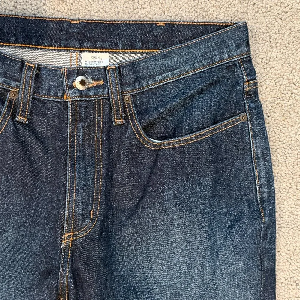 Cinch Silver Label Men's Jeans - Size 33x30 - Medium Dark Denim -VERY Good Cond.